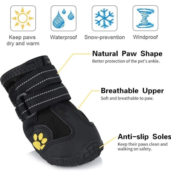 Pet Boots, 2.9" x 2.5", Outdoor Waterproof and Wearproof Running Shoes NEW - Picture 5 of 6